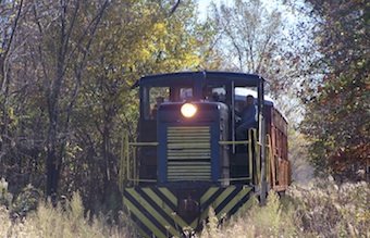 Train in fall color